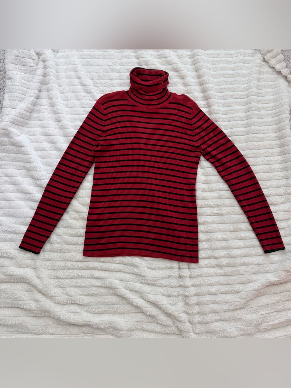 Lauren Ralph Lauren Striped Turtleneck Sweater